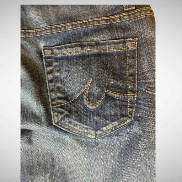 Maurices Molli Flare Leg Jeans Sz 3/4 Long Meas 30x 34.5 Inseam Tall Bell Bottom - Picture 5 of 12